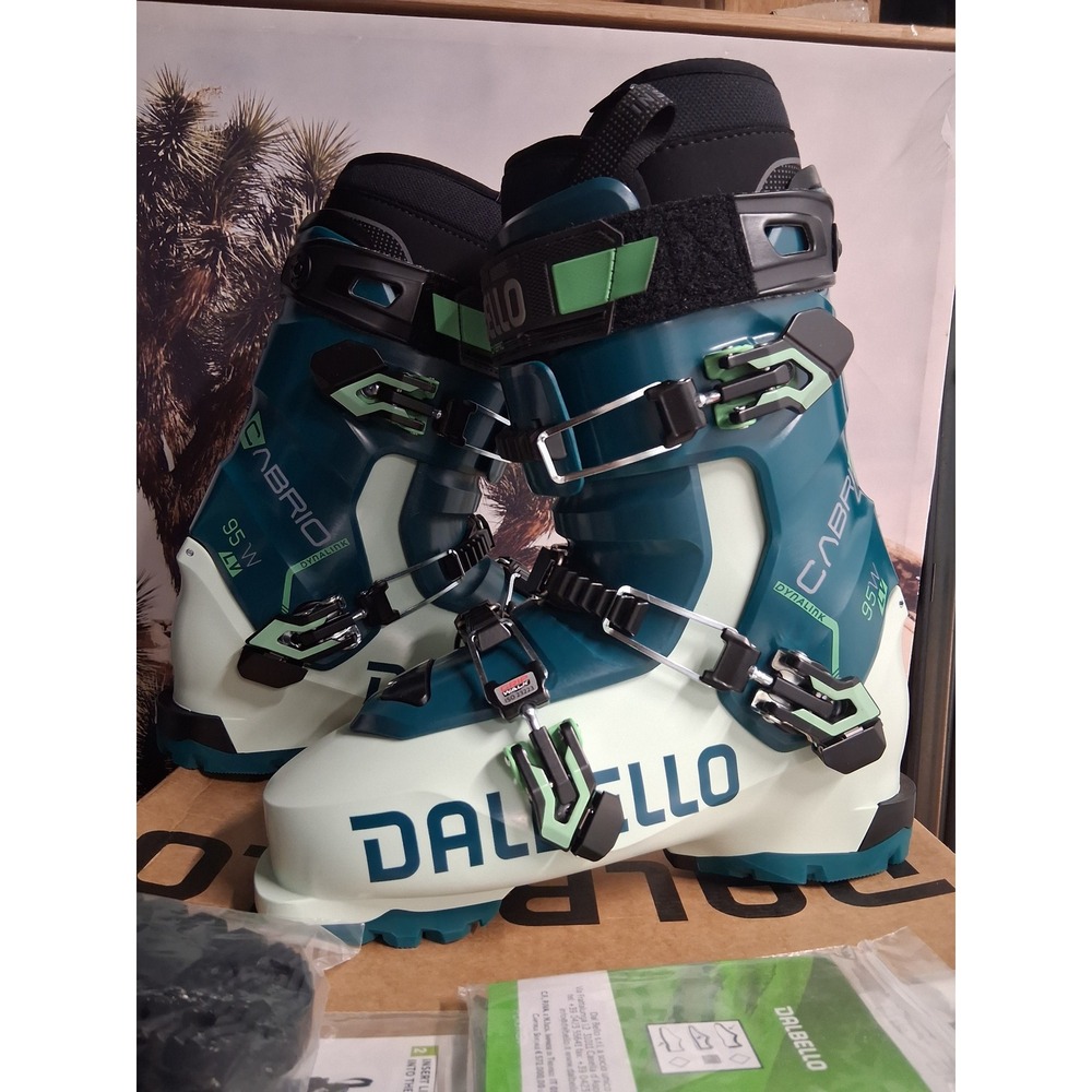 Dalbello Cabrio 95 W LV Womens Ski Boots Teal White 26 26.5 GripWalk